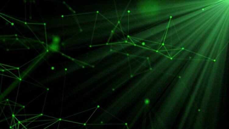 绿色粒子连接