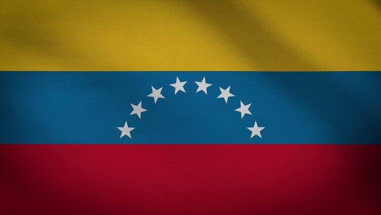 委内瑞拉国旗飘动视频