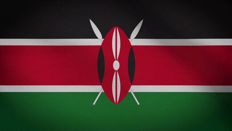 肯尼亚国旗飘动视频