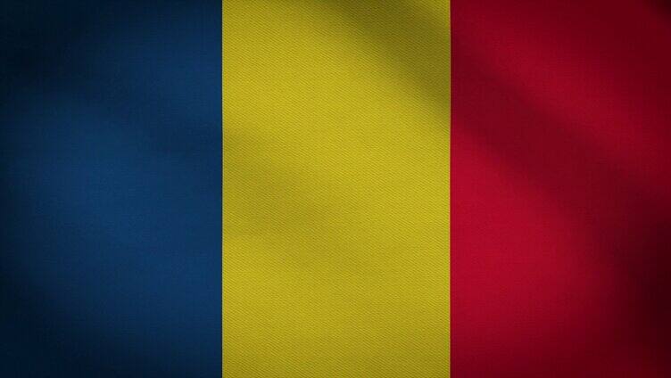 罗马尼亚国旗飘动视频