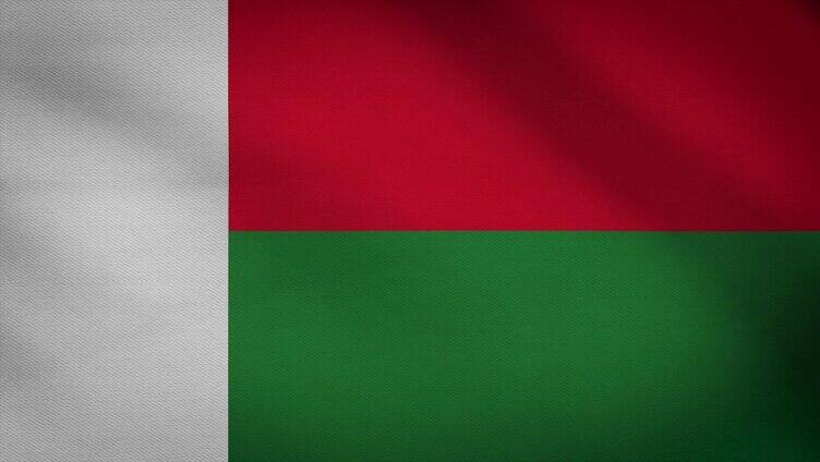 马达加斯加国旗飘动视频