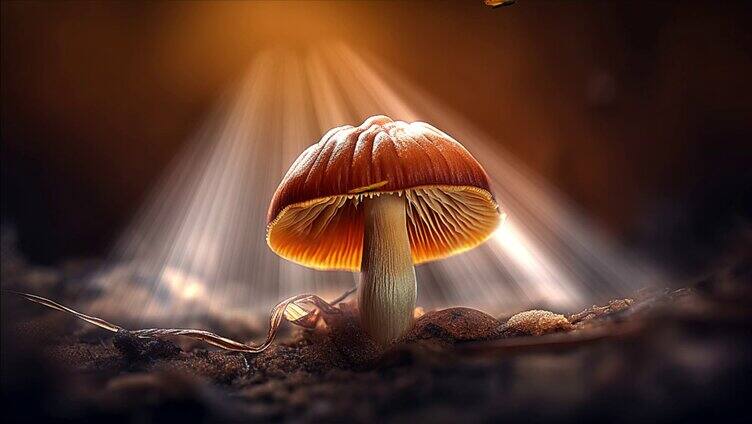 阳光中梦幻蘑菇