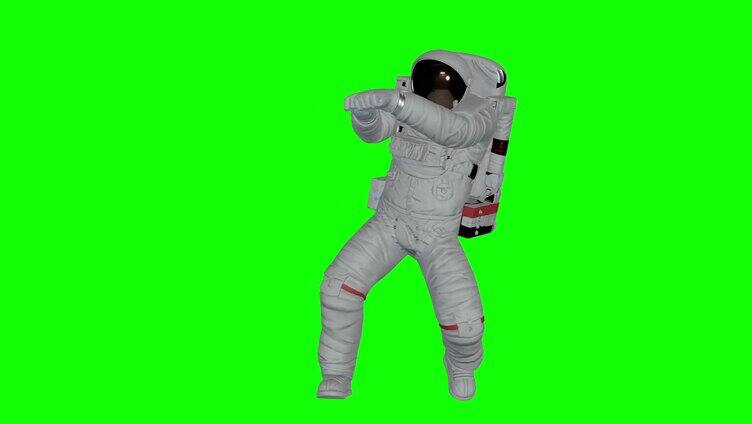 宇航员 太空绿幕背景