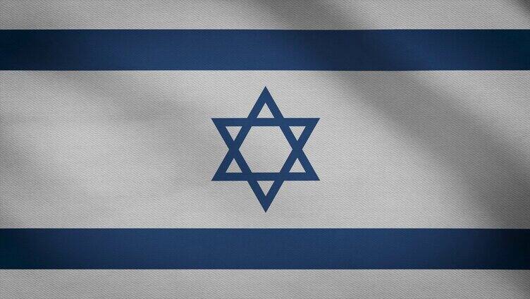 以色列国旗飘动视频