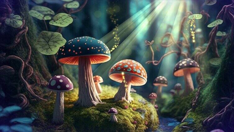 蘑菇特效 发光