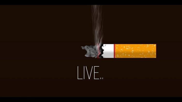 香烟燃烧变短视频