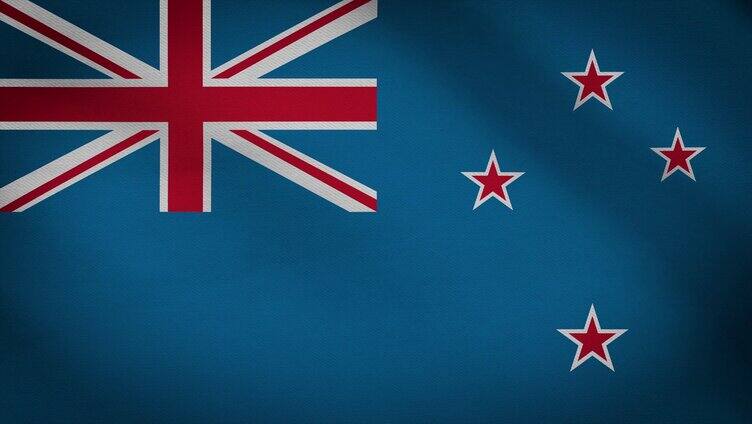 新西兰国旗飘动视频