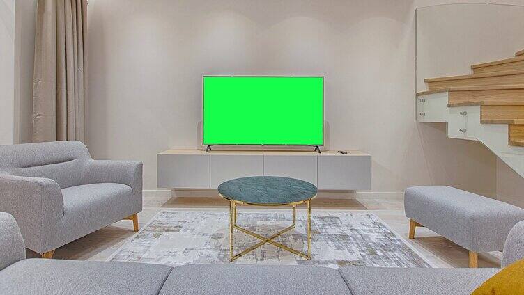 房间电视绿幕