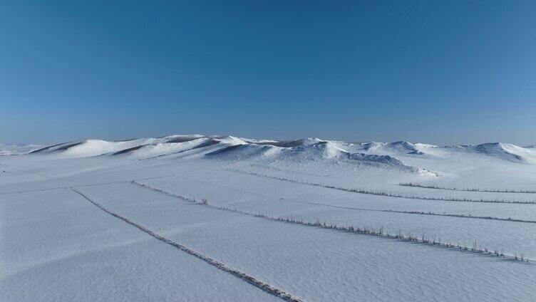 呼伦贝尔垦区雪原风光