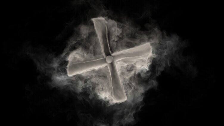 十字架瀑布烟
