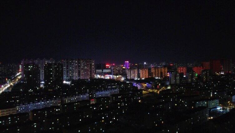 辽航夜景航拍