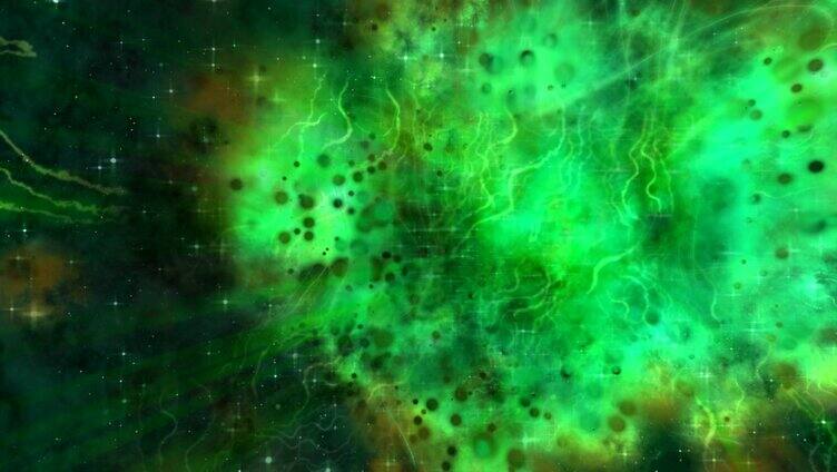 超炫动态粒子 绿色飘带梦幻光效