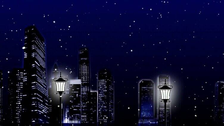 城市夜景空间都市粒子