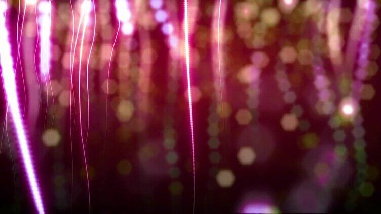 超炫动态粒子 粉红色粒子光线唯美