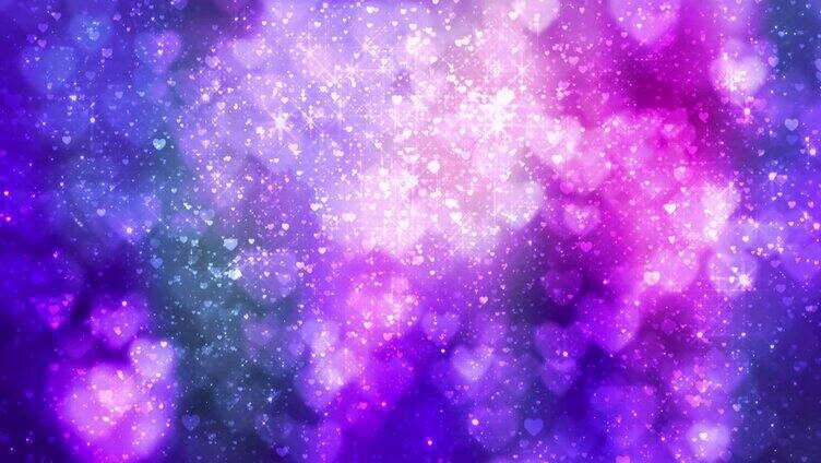 爱心浪漫情人 紫色梦幻闪光心型