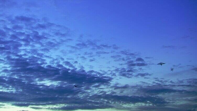 蓝天白云缓慢运动实拍