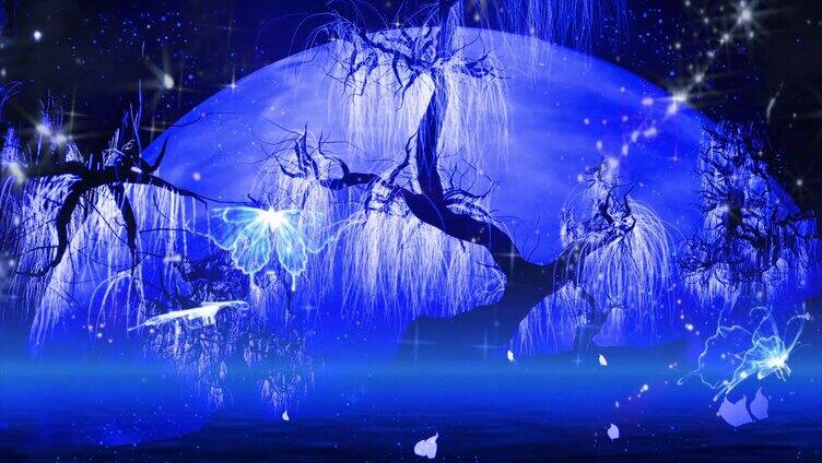 光效蝴蝶粒子树+流星雨