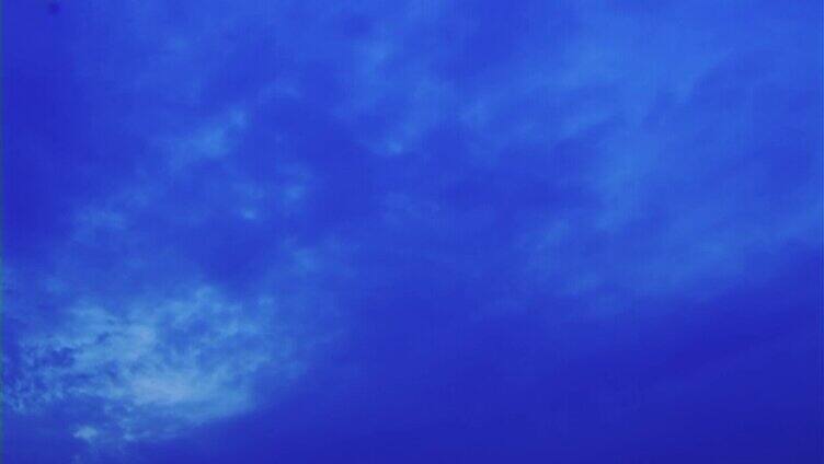 蓝色天空白云自然运动实拍