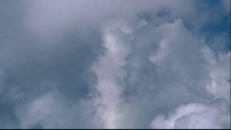 蓝天白云自然变幻运动航拍