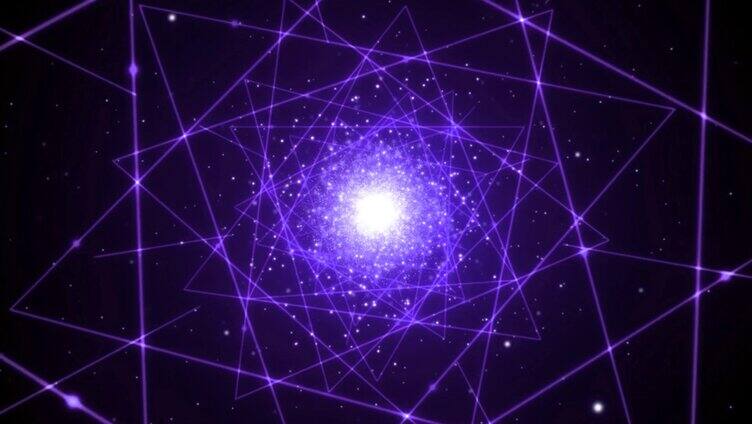 动感几何图形紫色