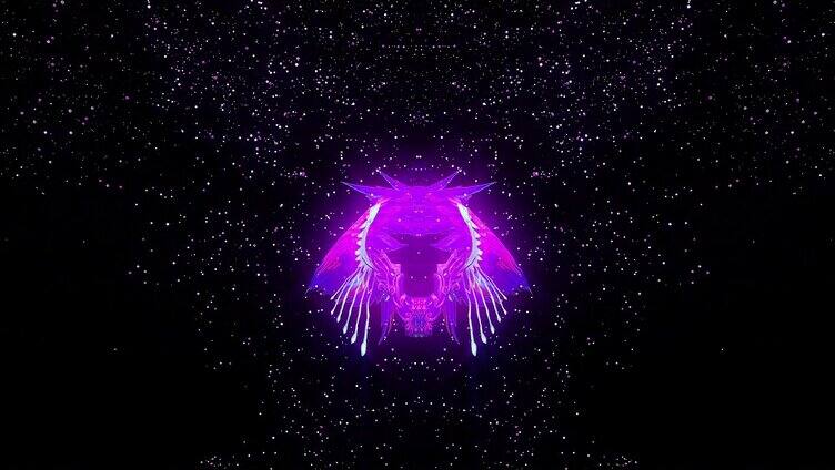 紫红翅膀LED背景