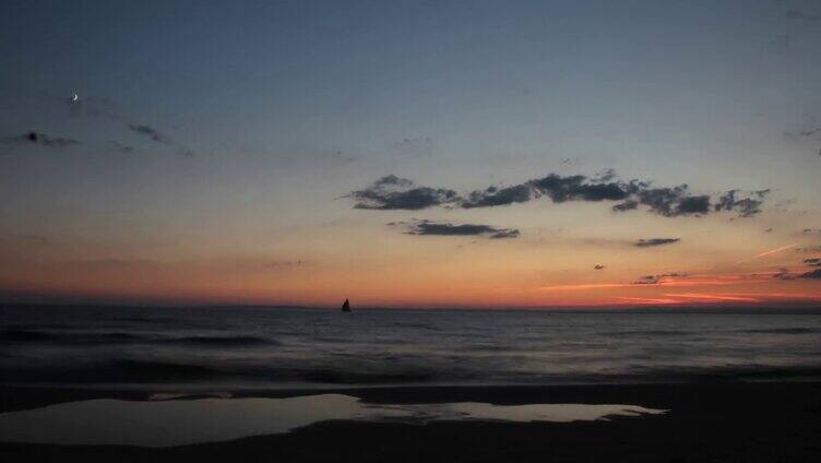日出日落海上