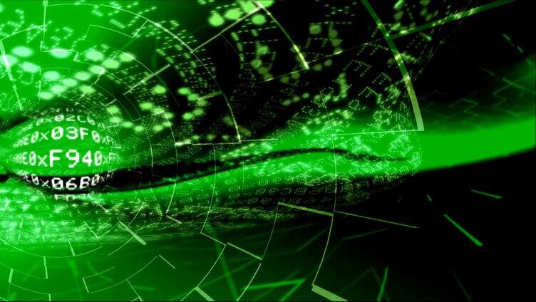 高科技网络类背景 绿色数据