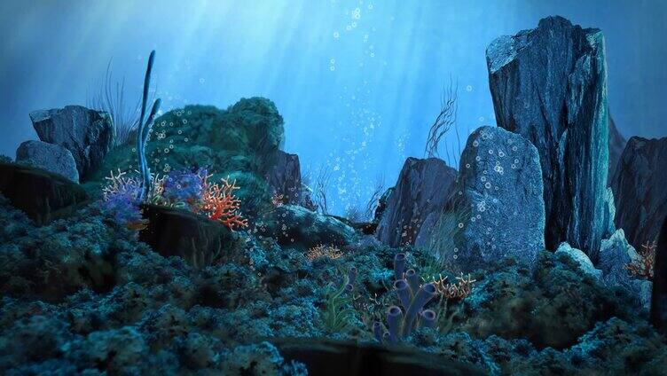 梦幻海底鱼群珊瑚