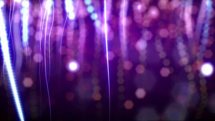 超炫动态粒子 紫色粒子光线唯美