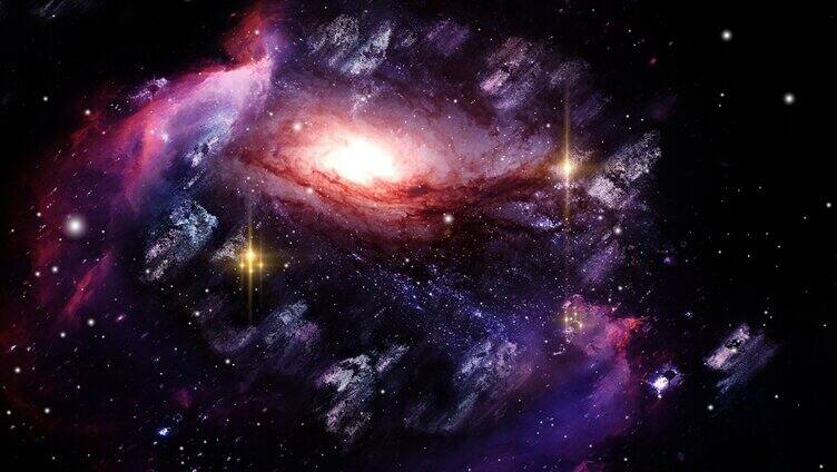星云驻留在浩瀚的宇宙中