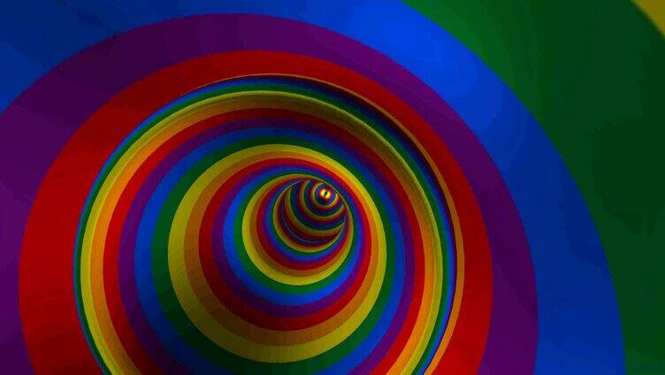 彩色旋转圆粒子
