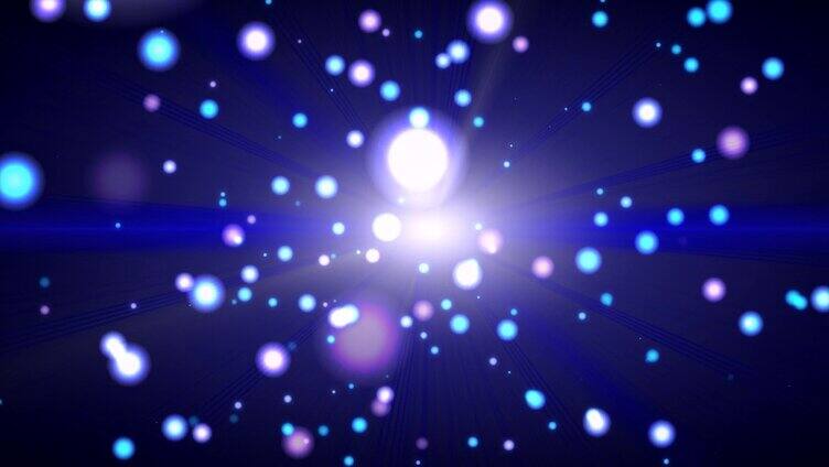 超炫动态粒子 蓝色星空光点闪烁