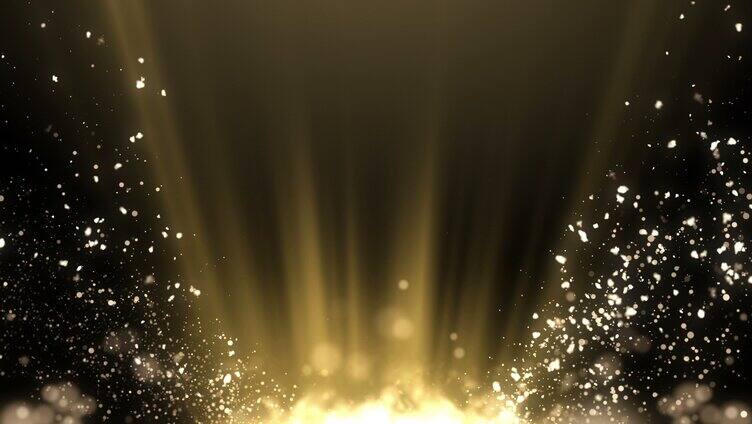 金色炫酷粒子 漂亮光线光点粒子