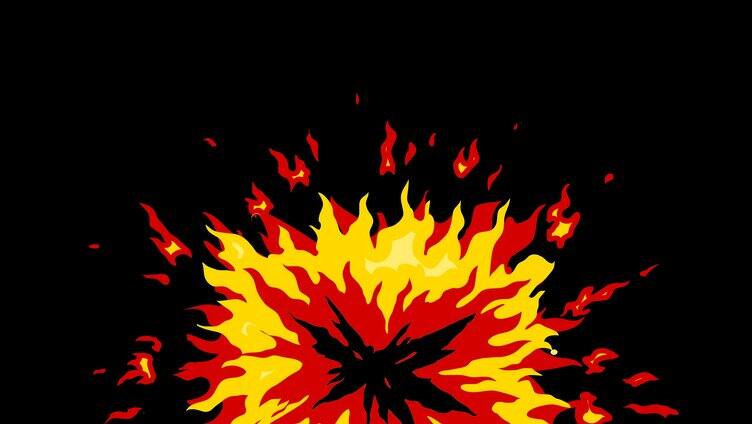 卡通火焰燃烧元素 爆炸