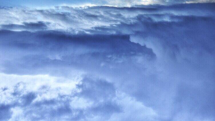 蓝天白云云层滚动实拍