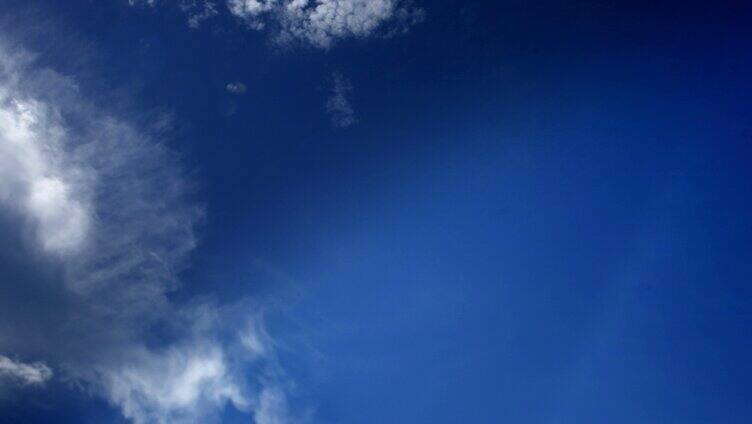 蓝天白云自然飘动实拍