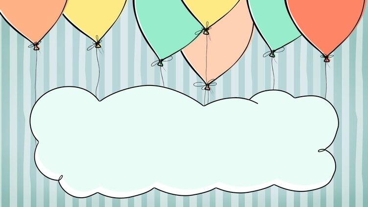 气球气泡卡通简笔