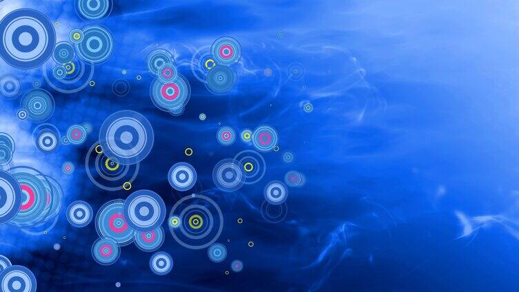 超炫动态粒子 蓝色圆形粒子