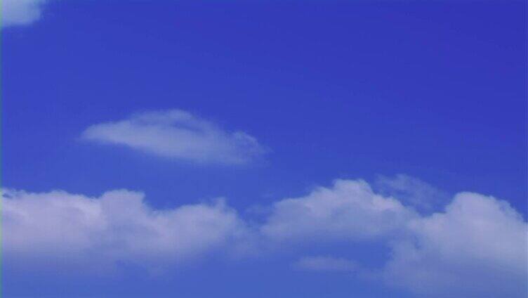 蓝天白云自由变幻运动实拍