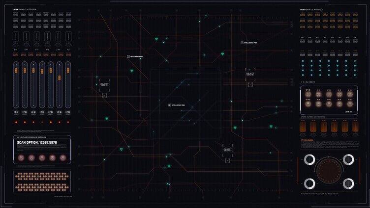 科幻风界面素材 雷达