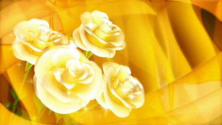 黄色花朵甜蜜婚礼婚庆爱情