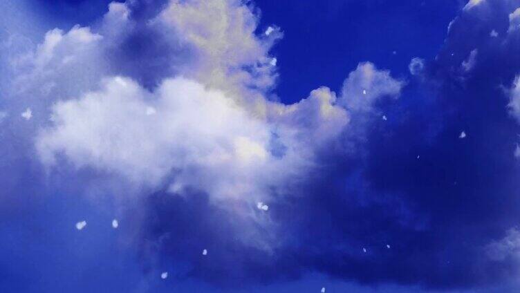 蓝色天空白云变幻