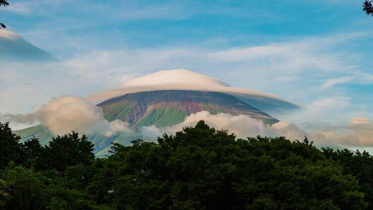 日本富士山延时摄影1
