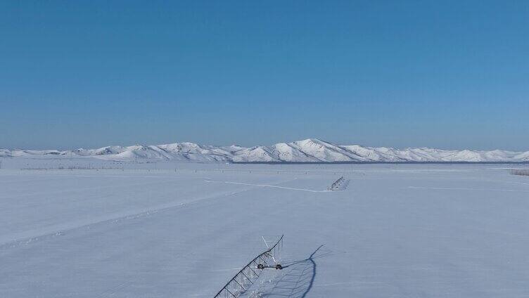 呼伦贝尔垦区雪原风光