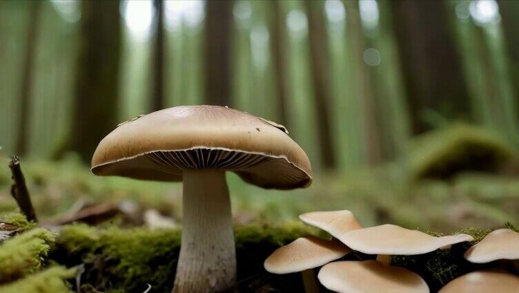 蘑菇 森林里的野生蘑菇