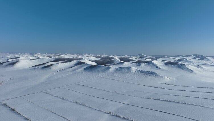 呼伦贝尔垦区雪原风光