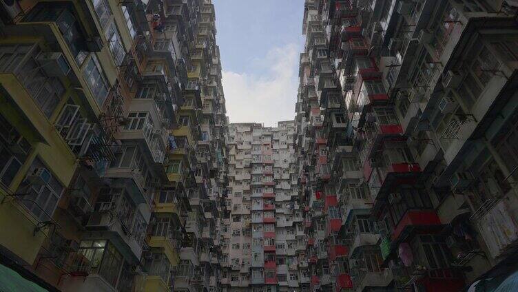 香港高层公寓低角度
