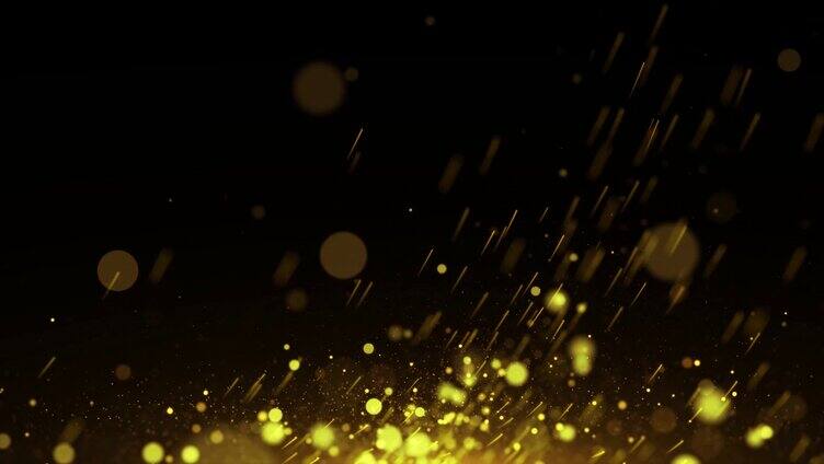 金色粒子转动上升