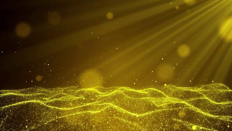 金色粒子上升闪动背景