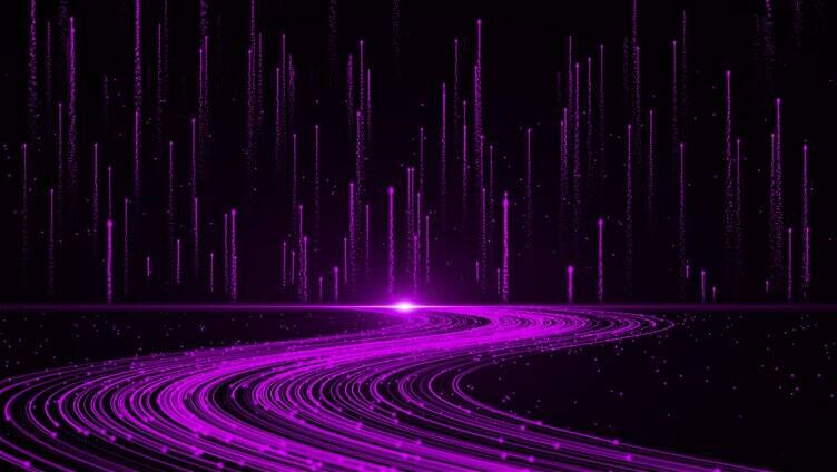 紫色粒子光线河流背景